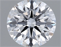Lab Grown Diamond 1.03 Carats, Round with Ideal Cut, D Color, VVS1 Clarity and Certified by IGI
