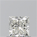 Natural Diamond 0.70 Carats, Princess with  Cut, J Color, VS2 Clarity and Certified by GIA