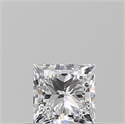 Natural Diamond 0.51 Carats, Princess with  Cut, D Color, VS2 Clarity and Certified by GIA