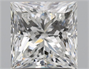 Diamante Natural 1.51 quilates, Princesa , Color F, claridad VS1 y certificado GIA