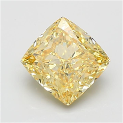 Picture of Lab Grown Diamond 2.04 Carats, CUSHION MODIFIED with  Cut, Fancy Vivid Yellow Color, VVS2 Clarity and Certified by IGI