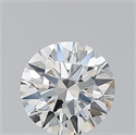 Natural Diamond 0.54 Carats, Round with Excellent Cut, E Color, IF Clarity and Certified by HRD