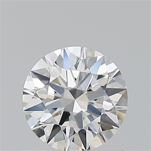 Picture of Natural Diamond 0.54 Carats, Round with Excellent Cut, E Color, IF Clarity and Certified by HRD