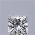 Natural Diamond 0.50 Carats, Princess with  Cut, H Color, VS2 Clarity and Certified by GIA
