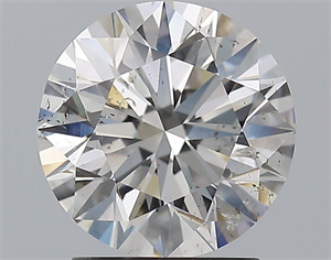 Picture of Natural Diamond 2.02 Carats, Round with Excellent Cut, G Color, SI2 Clarity and Certified by GIA