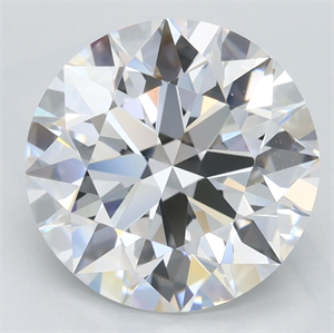 Picture of Lab Grown Diamond 3.30 Carats, Round with Excellent Cut, D Color, VVS1 Clarity and Certified by GIA