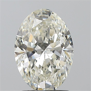 Picture of Natural Diamond 1.70 Carats, Oval with  Cut, K Color, SI2 Clarity and Certified by GIA