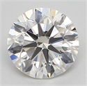 Natural Diamond 0.70 Carats, Round with Excellent Cut, H Color, VVS2 Clarity and Certified by GIA