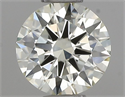 Natural Diamond 0.46 Carats, Round with Excellent Cut, N Color, IF Clarity and Certified by IGI