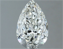 Natural Diamond 1.02 Carats, Pear with  Cut, H Color, VVS1 Clarity and Certified by IGI