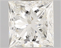 Natural Diamond 0.50 Carats, Princess with  Cut, J Color, VS2 Clarity and Certified by GIA
