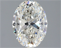 Natural Diamond 1.70 Carats, Oval with  Cut, H Color, VVS2 Clarity and Certified by GIA