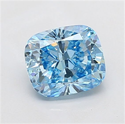 Picture of Lab Grown Diamond 1.90 Carats, CUSHION MODIFIED with  Cut, Fancy Vivid Blue Color, VS1 Clarity and Certified by IGI