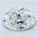Natural Diamond 1.70 Carats, Oval with  Cut, E Color, VVS1 Clarity and Certified by GIA