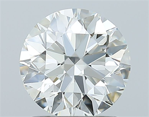 Picture of Natural Diamond 1.32 Carats, Round with Excellent Cut, K Color, VS2 Clarity and Certified by GIA