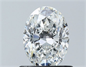 Natural Diamond 0.71 Carats, Oval with  Cut, F Color, IF Clarity and Certified by GIA