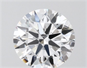 Lab Grown Diamond 1.51 Carats, Round with Ideal Cut, D Color, VS2 Clarity and Certified by IGI