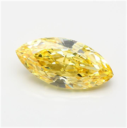 Picture of Lab Grown Diamond 3.30 Carats, Marquise with  Cut, Fancy Vivid Yellow Color, VS2 Clarity and Certified by IGI
