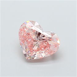 Picture of Lab Grown Diamond 2.51 Carats, Heart with  Cut, Fancy Pink Color, VVS2 Clarity and Certified by IGI