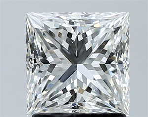 Foto Diamante Natural 1.60 quilates, Princesa , Color H, claridad VS1 y certificado GIA de