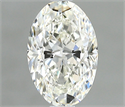 Natural Diamond 0.56 Carats, Oval with  Cut, H Color, IF Clarity and Certified by IGI