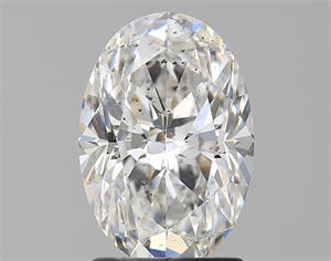 Foto Diamante Natural 2.01 quilates, Ovalado , Color F, claridad SI2 y certificado GIA de
