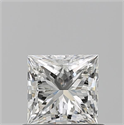Natural Diamond 0.71 Carats, Princess with  Cut, I Color, VVS2 Clarity and Certified by GIA