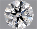 Natural Diamond 0.70 Carats, Round with Excellent Cut, F Color, SI2 Clarity and Certified by GIA