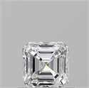 Natural Diamond 0.57 Carats, Asscher with  Cut, E Color, VVS2 Clarity and Certified by GIA