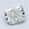 Natural Diamond 1.51 Carats, Cushion with  Cut, H Color, VS2 Clarity and Certified by GIA