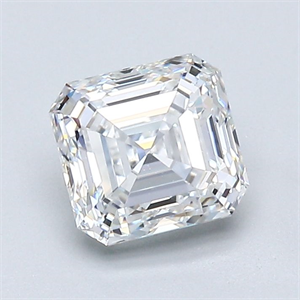 Foto Diamante Natural 1.20 quilates, Asscher , Color F, claridad VS1 y certificado GIA de