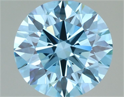 Picture of Lab Grown Diamond 1.98 Carats, Round with Ideal Cut, Fancy Vivid Blue Color, VVS2 Clarity and Certified by IGI