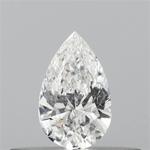 Picture of Natural Diamond 0.21 Carats, Pear with  Cut, E Color, I1 Clarity and Certified by GIA