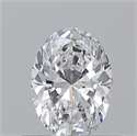 Natural Diamond 0.50 Carats, Oval with  Cut, D Color, VS2 Clarity and Certified by GIA