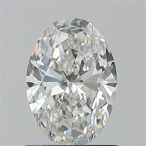 Picture of Natural Diamond 1.01 Carats, Oval with  Cut, G Color, SI1 Clarity and Certified by GIA