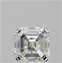 Diamante Natural 1.06 quilates, Asscher , Color J, claridad VVS1 y certificado GIA