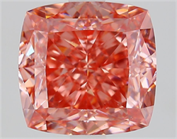 Picture of Lab Grown Diamond 3.71 Carats, CUSHION MODIFIED with  Cut, Fancy Vivid Pink Color, VS1 Clarity and Certified by IGI