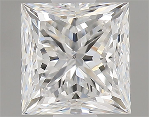 Picture of Natural Diamond 0.80 Carats, Princess with  Cut, E Color, SI1 Clarity and Certified by GIA