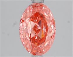 Picture of Lab Grown Diamond 2.08 Carats, Oval with  Cut, Fancy Vivid Pink Color, VS2 Clarity and Certified by IGI