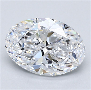 Picture of Natural Diamond 2.01 Carats, Oval with  Cut, D Color, SI1 Clarity and Certified by GIA