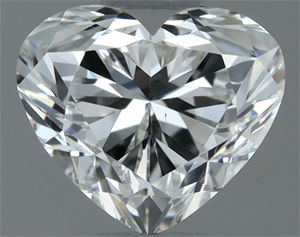 Picture of Natural Diamond 0.61 Carats, Heart with  Cut, I Color, SI2 Clarity and Certified by GIA
