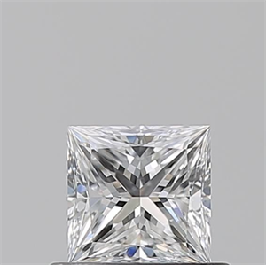 Picture of Natural Diamond 0.52 Carats, Princess with  Cut, D Color, VVS2 Clarity and Certified by GIA