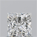 Natural Diamond 0.70 Carats, Princess with  Cut, I Color, VVS1 Clarity and Certified by GIA