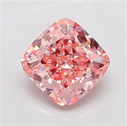 Picture of Lab Grown Diamond 1.52 Carats, CUSHION MODIFIED with  Cut, Fancy Vivid Pink Color, VS1 Clarity and Certified by IGI