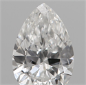 Natural Diamond 0.10 Carats, Pear with  Cut, E Color, VS2 Clarity and Certified by IGI