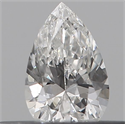 Natural Diamond 0.14 Carats, Pear with  Cut, D Color, VS2 Clarity and Certified by IGI