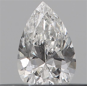 Picture of Natural Diamond 0.14 Carats, Pear with  Cut, D Color, VS2 Clarity and Certified by IGI