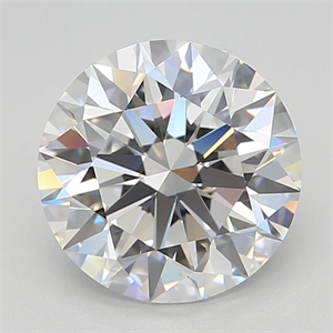 Picture of Lab Grown Diamond 2.98 Carats, Round with Excellent Cut, D Color, VVS1 Clarity and Certified by GIA