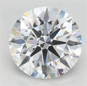 Picture of Lab Grown Diamond 2.44 Carats, Round with Excellent Cut, D Color, VVS1 Clarity and Certified by GIA