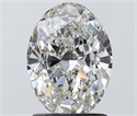 Natural Diamond 1.50 Carats, Oval with  Cut, H Color, VS1 Clarity and Certified by IGI